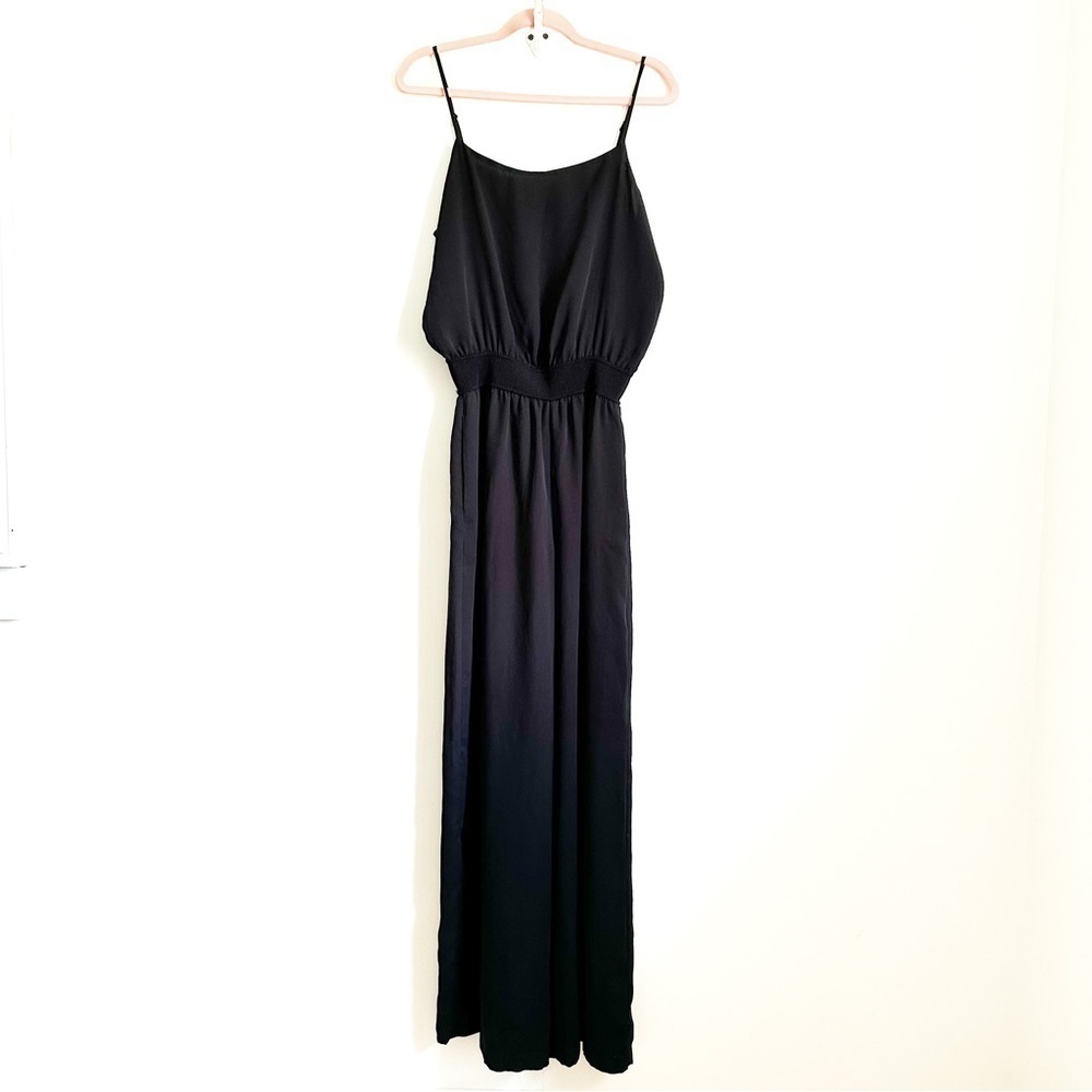 Aritzia Babaton Black Scala Wide leg Jumpsuit Flowy Black sz Medium - Picture 2 of 16